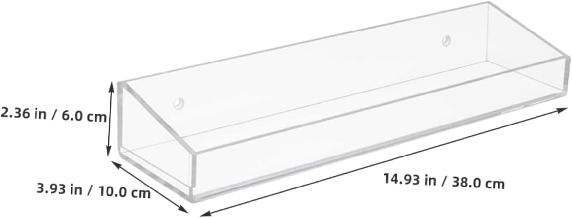 1set Acrylic Floating Shelf for Bathroom Kitchen Wall Wall-mounted Storage Rack for Toiletries Seasoning Bottles Shelf Organizer