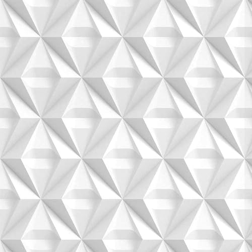 Papel de Parede Adesivo Autocolante Vinílico Efeito 3D Triangulo Decoração Quarto Sala Escritório 3