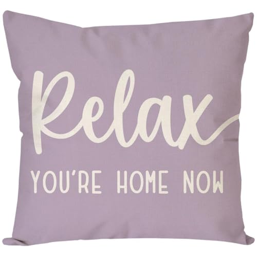PANDICORN Decorative Throw Pillow Covers 18x18 Inch Relax Home, Lavender