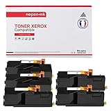  NOPAN-INK - x5 Toners - 106R01630 106R1630 (Noir x2 + Cyan + Magenta + Jaune) - Compatible pour Xerox Phaser 6000-6010- 6010 N - Xerox WC 6015-6015 Series- 6015 V B- 6015 V N- 6015 V NI - Xerox Wor