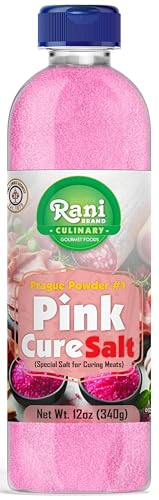 Rani Pink Cure Salt (Special Salt for Curing Meats) 12oz (340g) PET Jar ~ All Natural | Gluten Friendly | NON-GMO | Kosher | Vegan | Product of USA