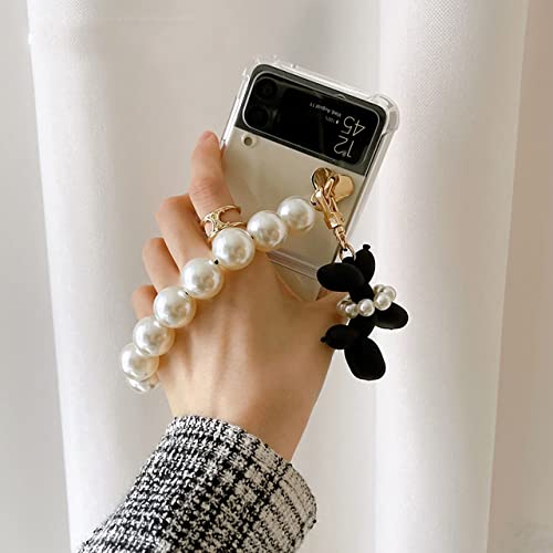 Perle Chien Bracelet étui Galaxy Z Flip 3 coque claire haut de gamme