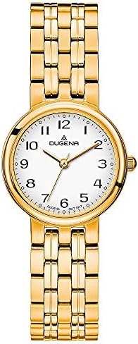 Montre à Quartz Pour Femme Dugena Elin - Acier Inoxydable Doré - Verre Minéral - Cadran Nacre - Étanche 3 Bars