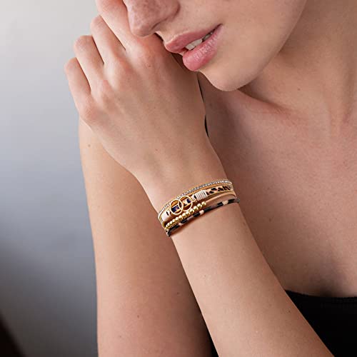 Btysun Bracelets for Women,Stocking Stuffers for Teens Birthday Gifts for Mom Inspirational Gift for Women Mother's Day Daughter Wrap Bracelet Sister Friend Teen Girl Gifts Leather Layered Jewelry Valentines Gift for Her