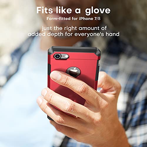 Impactstrong Iphone 7/8 Case, Heavy Duty Dual Layer Protection Cover Heavy Duty Case For Iphone 7/8 (Red) #TOP5