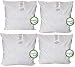IZO All Supply 18x18 Pillow Inserts Firm & Plush Memory Foam Cushion Set of 4 Decorative Pillow Couch Pillow Filled with Comfortable Shredded Gel Foam, More Long-Lasting Support Than Regular Pillows