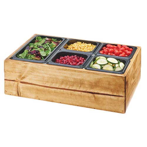 3585-99 Madera Salad Station Includes (5) Pan Inserts And (1) Ice Liner by CAL-MIL – Commercial Grade