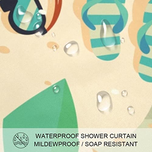 Rideau de douche imperméable textile de qualité supérieure motif Forest Leaves