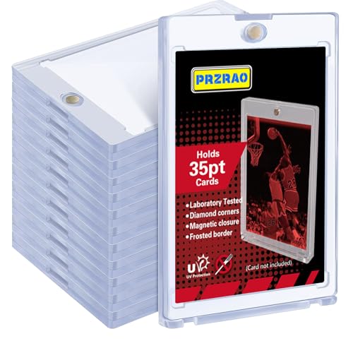 Ya en mundofriki.es: 12 Piezas Magnetic Card Holder 35PT, Cartas Coleccionables Marco, Fundas Cartas Magnéticas, Protección UV Transparentes Tarjeta Magnétic Cartas Coleccionable para Magic, MTG, Deportes, Béisbol, Fútbol