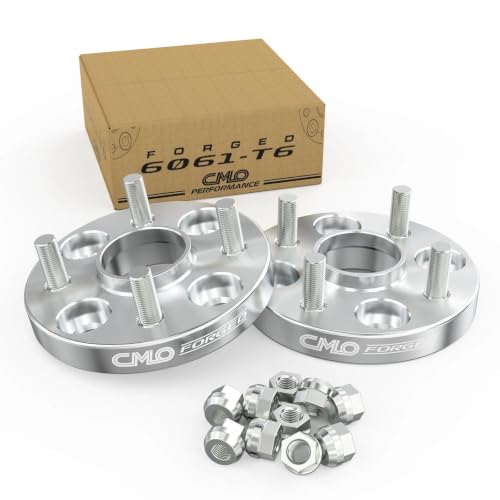 CMO 20mm 4x114.3 to 4x100 Wheel Adapters 66.1-54.1 M12x1.25 Studs 2PCS | Hubcentric Fit, 6061-T6 Forged, 10.9 Grade Studs, For Nissan 240SX, Infiniti G20 4x4.5 Hubs to Fit 4x100 Wheels