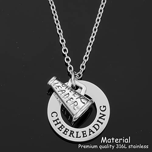 HUTIMY Cheerleading Necklace for Teens Cheerleading Coach Charm Jewelry Gifts Ideas Women Cheer Necklaces