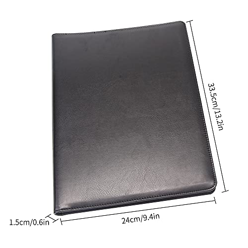 KKcare Pasta de arquivo multifuncional A4 PU Couro Padfolio Negócios Papel Organizador de Armazename