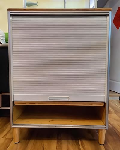 Cabinet Cupboard Tambour Door White Customizable, Plastic ABS Sliding Closet Door for Kitchen Wardrobe, Folding Roller Gate with Accessories(50x50cm (19.7x19.7))