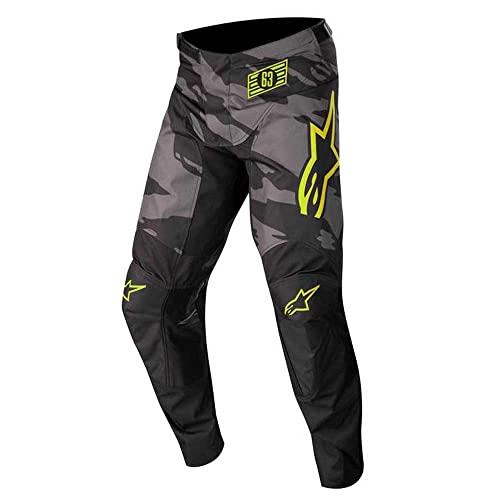 Alpinestars Youth Racer Tactical Pants Blk/Gray Camo/Ylw Fluo Sz 24 (3741222-1154-24)