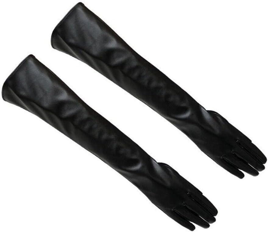 Women Gloves with Lined Warmth - Elbow Length Winter Gloves for Cold Weather, Evening Party & Formal Events, Black