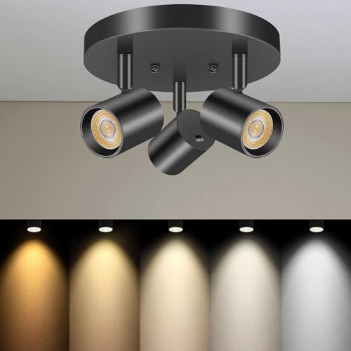 VANoopee 5 Color 3 Light LED Ceiling Spot Light Indoor