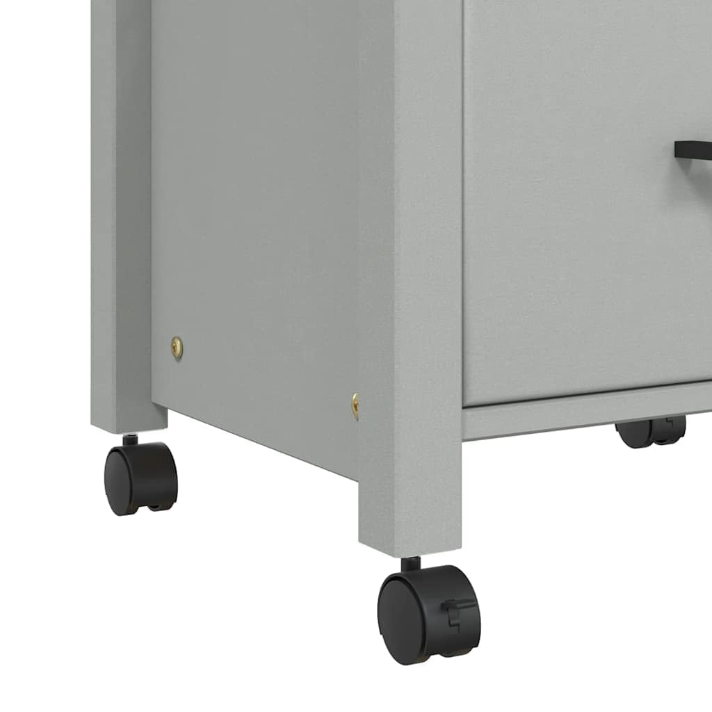 vidaXL Carrito de Cocina, Organizador de Comida Verduras Té, Carro de Servicio, Almacenamiento para Baño Salón Estudio, Madera Maciza de Pino