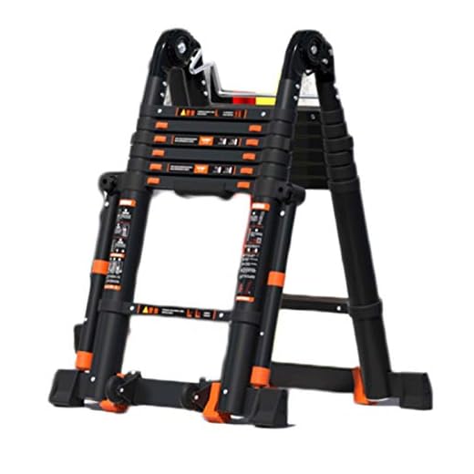 Telescoping Ladders Anti-roll Telescopic Ladder A-Type 27 FT Aluminum Extension Folding Telescoping Non-Slip Steps Portable Multi-Purpose Telescoping Extension Ladder (Size : 27ft)