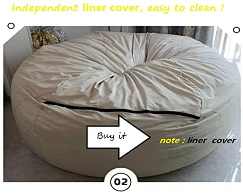 CPWD Flauschiges Plüsch-Lazy-Sofa, übergroßer Sitzsack-Stuhl, tragbare Wohnzimmermöbel Sitzsack-Stuhl für Erwachsene und… – Bild 5