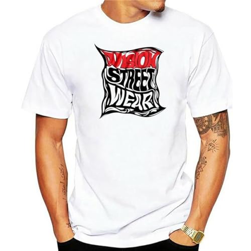 RDBGHAUK Vintage Skate Vision Streetwear Distort 1980s T Shirt White M