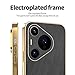 Yarxiawin Phone Case for Huawei Pura 80 Ultra Shockproof, Golden Thread Texture for Huawei Pura 80 Ultra Case Silicone Slim Electroplated Black Cover Leather Anti-Fingerprint (Black)