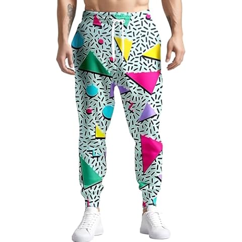 Retro 80s 90s Men's Joggers with Pockets Cover