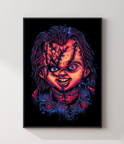 Image of HUANNY Diamond Painting Horror Movie Diamond Art Chucky, 5D Full Drill Cross Stitch Embroidery Kits
