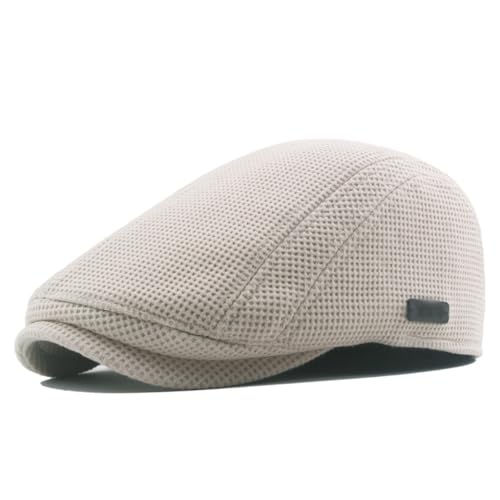 ZSLKDL Winter Beret Men's Retro Forward Cap Thickened Warm Newsboy Cap