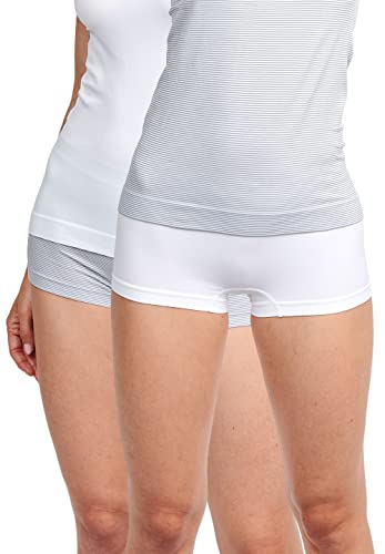Billet Doux, Lot de 2 Shorties, Zen Attitude 403111, 42/44, Blanc/Blanc/Gris, Femme