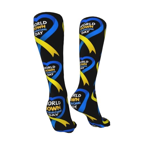 World Down Syndrome Day Socks Sport Socks For Women Men Breathable Long Socks For Running Athletic Travel2