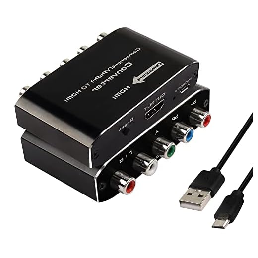 XMSJSIY YPbPr to HDMI Converter Adapter Component RGB +R/L Audio to HDMI Video Audio Converter Support HDCP 1080P for DVD/PSP Xbox to HDTV-1 PCS