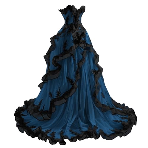 Mouccy Vintage Tulle Prom Dress A-line Lace Wedding Dresses for