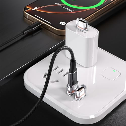AreMe USB to USB C Adapter 6 Pack, USB C Female to USB A Male Charger Converter for Apple Watch Ultra, iPhone 16/15/14/13 Pro Max, iPad, Airpods, Galaxy S24/S23, Car and More (Clear)