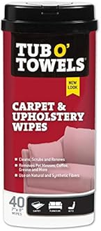 Federal Process Tub O' Towels 7 x 8-inch 40 kg Heavy Duty Carpet and Upholstery Wipes