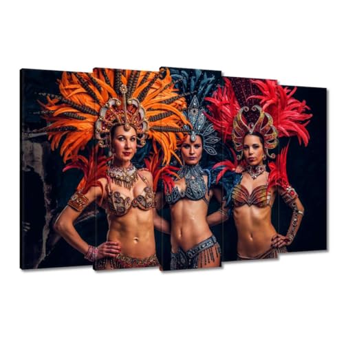 Peinture imprimée toile carnaval Rio pour habiller un grand mur vide 150x95