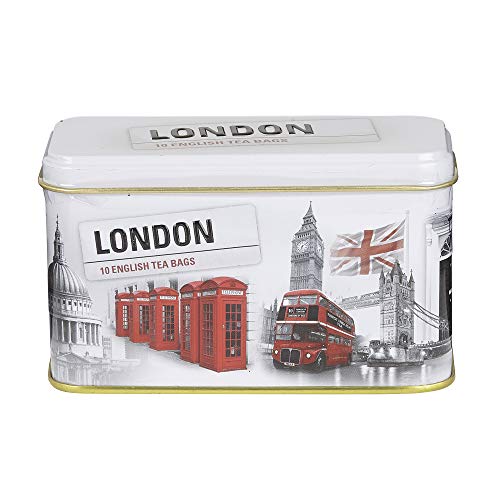 New English Teas London Selection English Breakfast Teabags Tin (Pack of 1, T...