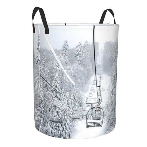 Grand panier à linge design téléski en textile premium - 3