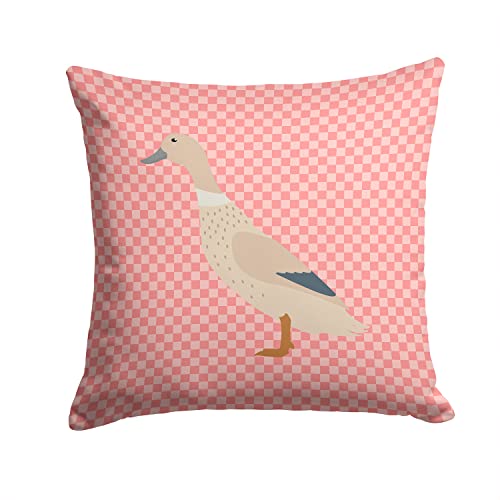 Caroline's Treasures BB7858PW1414 West Harlequin Duck Pink Check Fabric Decorative