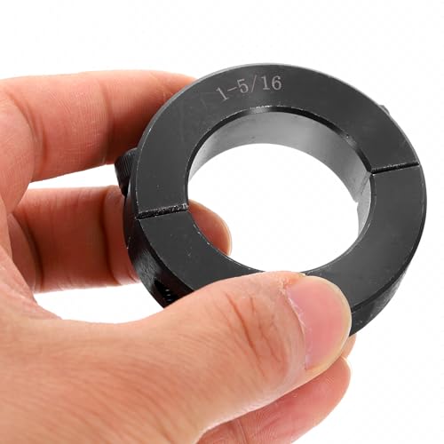 QUARKZMAN 4 Stück Doppelte Geteilte Wellenklemme Für 1-5/16 Welle Zweiteilige Klemmklemme 2-1/8 Außendurchmesser 9/16 Breite Schwarz Oxidiert Stahl Klemme Mit Stellschraube