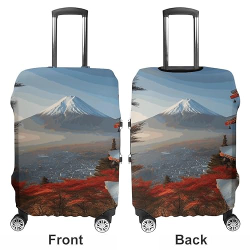 Japan Mount Fuji Landscape Printed Luggage Cover Protector, Fits 18-32 Inch Luggage3