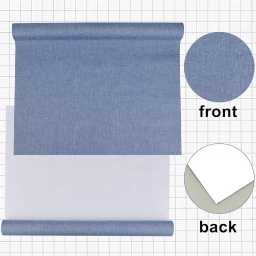 OLYCRAFT 100x43cm Book Binding Cloth Marine Blue Bookcover Fabric Surface with Paper Backed Book Cloth DIY Book Cloth Protective Cover for Book Binding Scrapbooking DIY Crafts - Image 4