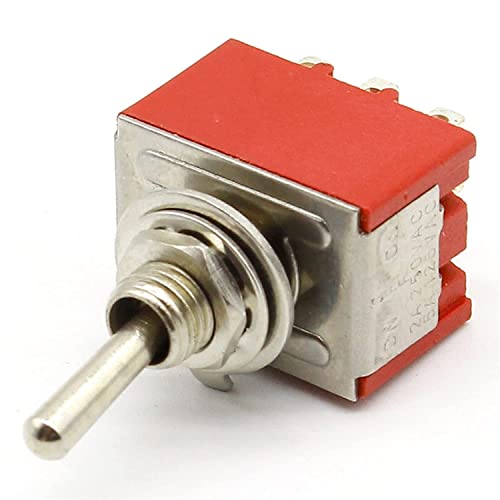Mini interrupteur à bascule 9 broches inverseur inverseur de source AC 3A 250V
