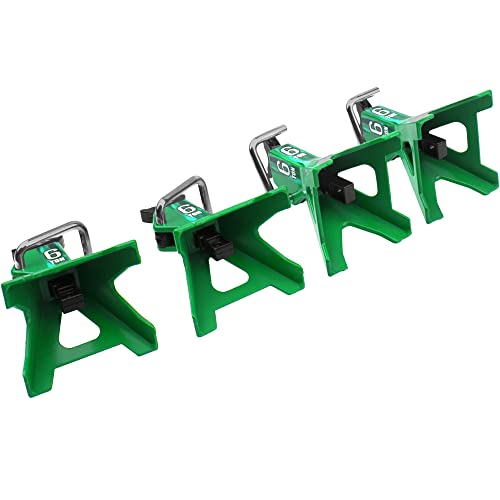 4Pcs Vgoohobby 1/10 Rc Scale Toy Decoration Metal Rc Jack Toy Stands Simulation Compatible With Traxxas Trx4 Axial Scx10 Rc4Wd Tamiya Cc01 D90 Hpi Hsp 1/10 Rc Climbing Crawler Car (Green) #TOP4