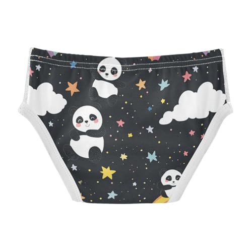 Wusikd Cute Pandas Rainbow Boys' Underwear Cotton Starry Night Sky Boys Briefs Soft Toddler Underwear 2T2