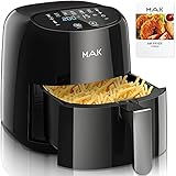 🍟【Gesundes Kochen】 Im Vergleich zu herkömmlichen fritteuse kann die Hochtemperaturluft von heißluftfritteuse heißes Öl ersetzen, um katalysierte Lebensmittel schnell zu erhitzen. Indem die Fette im Lebensmittel herausgedrückt werden, ist es möglich, einen bratähnlichen Geschmack ohne Verwendung von Öl. Nach dem Kochen ist das überschüssige Fett am Boden der Pfanne deutlich sichtbar.Die heißluft-fritteuse macht das Essen zu 90% weniger fettig und behält dennoch 100% seines köstlichen Geschmacks.