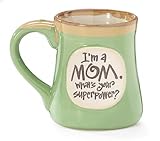 1 X I'm a Mom Superpower Lime Green 18 Oz Mug