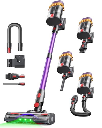 Ivormentico V10 EVO kabelloser Staubsauger, 50 kPa/70 Minuten mit automatischem Modus, Doppeltank mit 1,8 l, LED-Touchscreen, ideal für Tierhaare/Teppiche/Hartböden