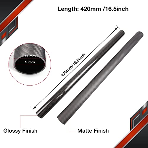 Fancywing 420Mm (16.5 Inches) 10Mm X 12Mm X 420Mm Carbon Fiber Tubes Glossy Surface 3K Roll Wrapped 100% Pure For Quadcopter Multicopter (2Pcs) … #TOP4