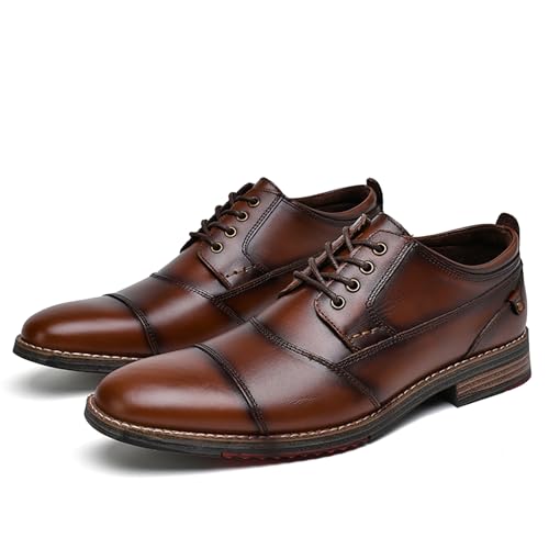 Men's Dress Cap Toe Wingtip Brogue Oxford Leather Formal Shoes for Business and Derby Occasions2