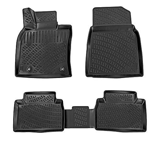 Croc Liner Floor Mats Front and Rear All Weather Custom Fit Floor Liner Compatible with Toyota Camry Hybrid / 2018-2022